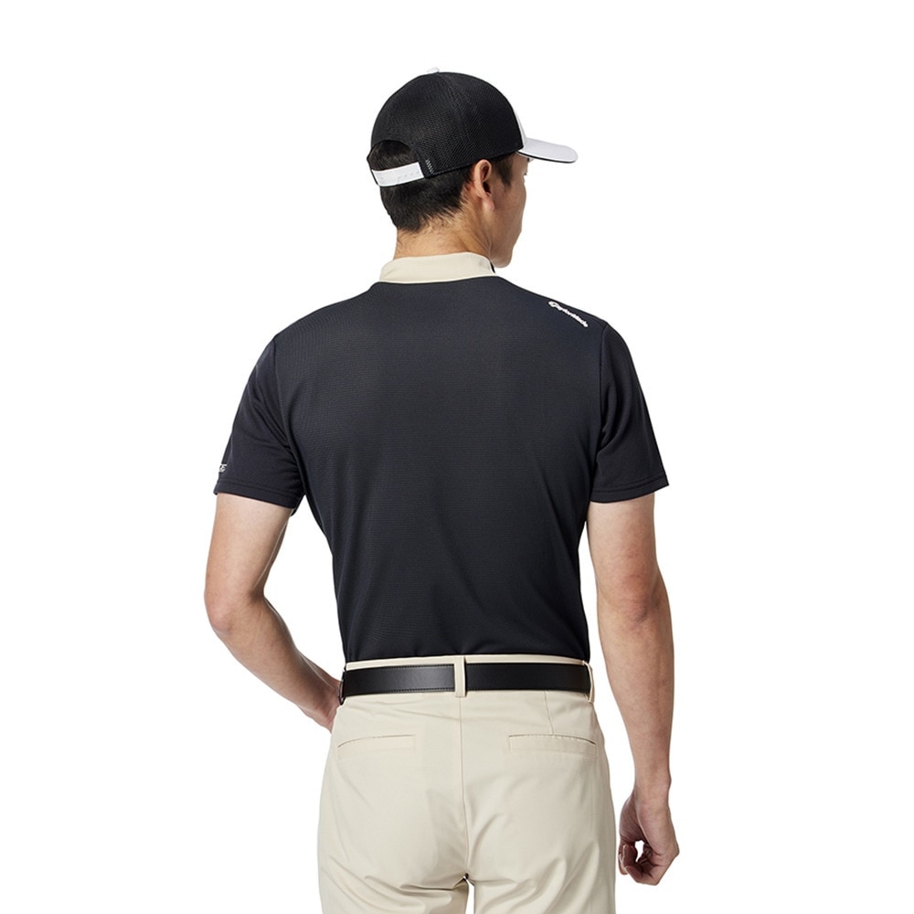 テーラーメイド（TAYLORMADE）（メンズ）ゴルフウェア 接触冷感 モックネック 半袖 T-ICEエアーロゴ M13266-UN648