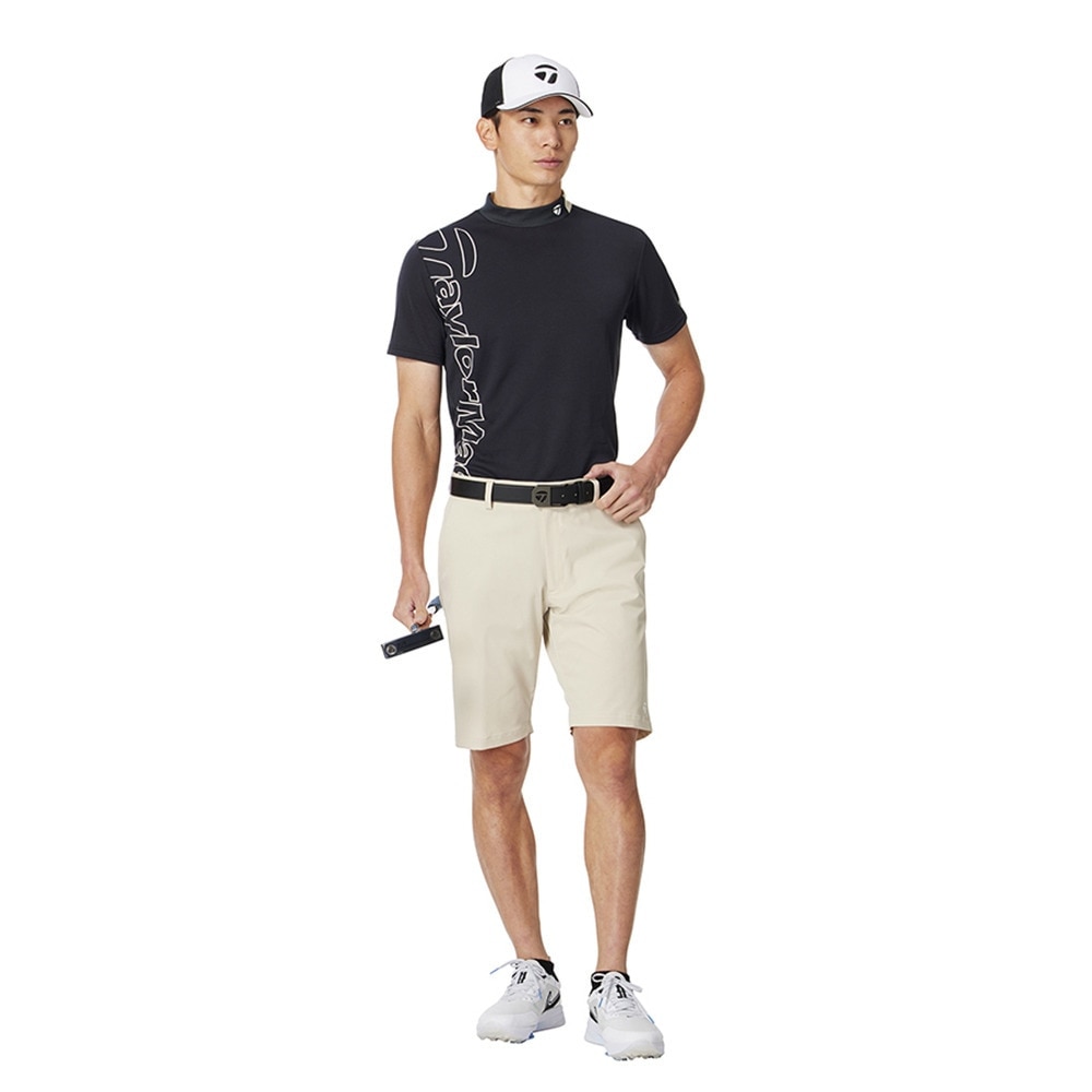 テーラーメイド（TAYLORMADE）（メンズ）ゴルフウェア 接触冷感 モックネック 半袖 T-ICEエアーロゴ M13266-UN648