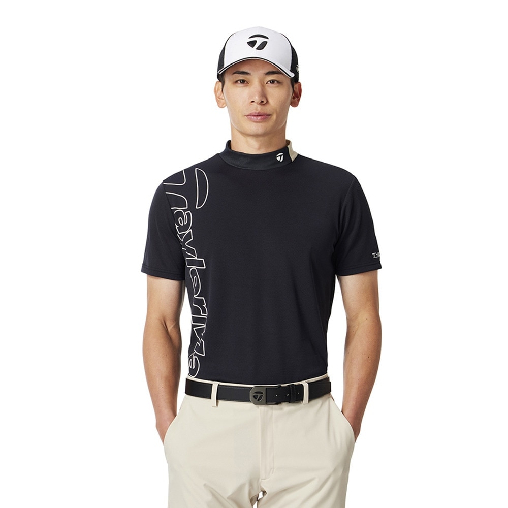テーラーメイド（TAYLORMADE）（メンズ）ゴルフウェア 接触冷感 モックネック 半袖 T-ICEエアーロゴ M13266-UN648