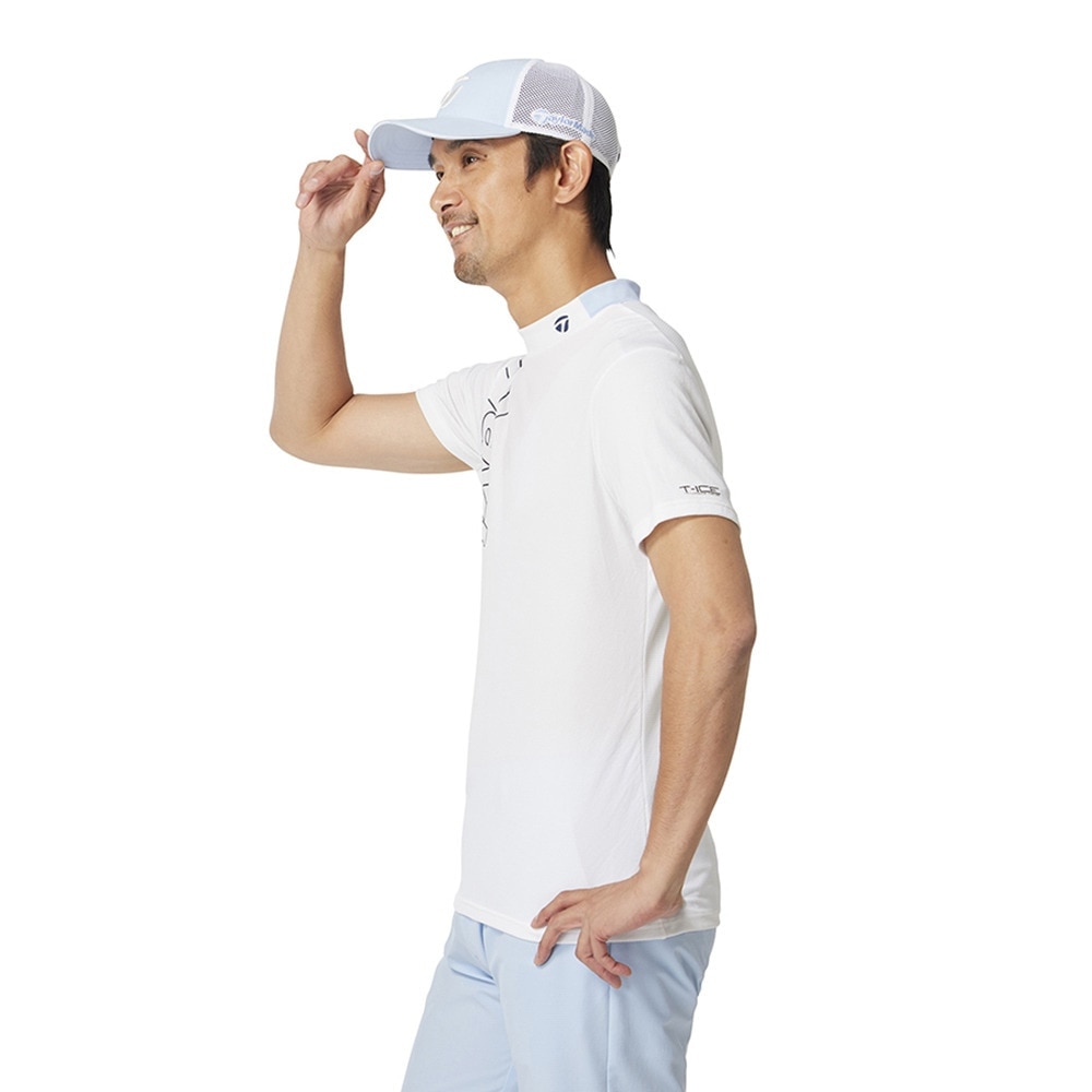テーラーメイド（TAYLORMADE）（メンズ）ゴルフウェア 接触冷感 T-ICEエアーロゴ 半袖モックネックシャツ M13267-UN648