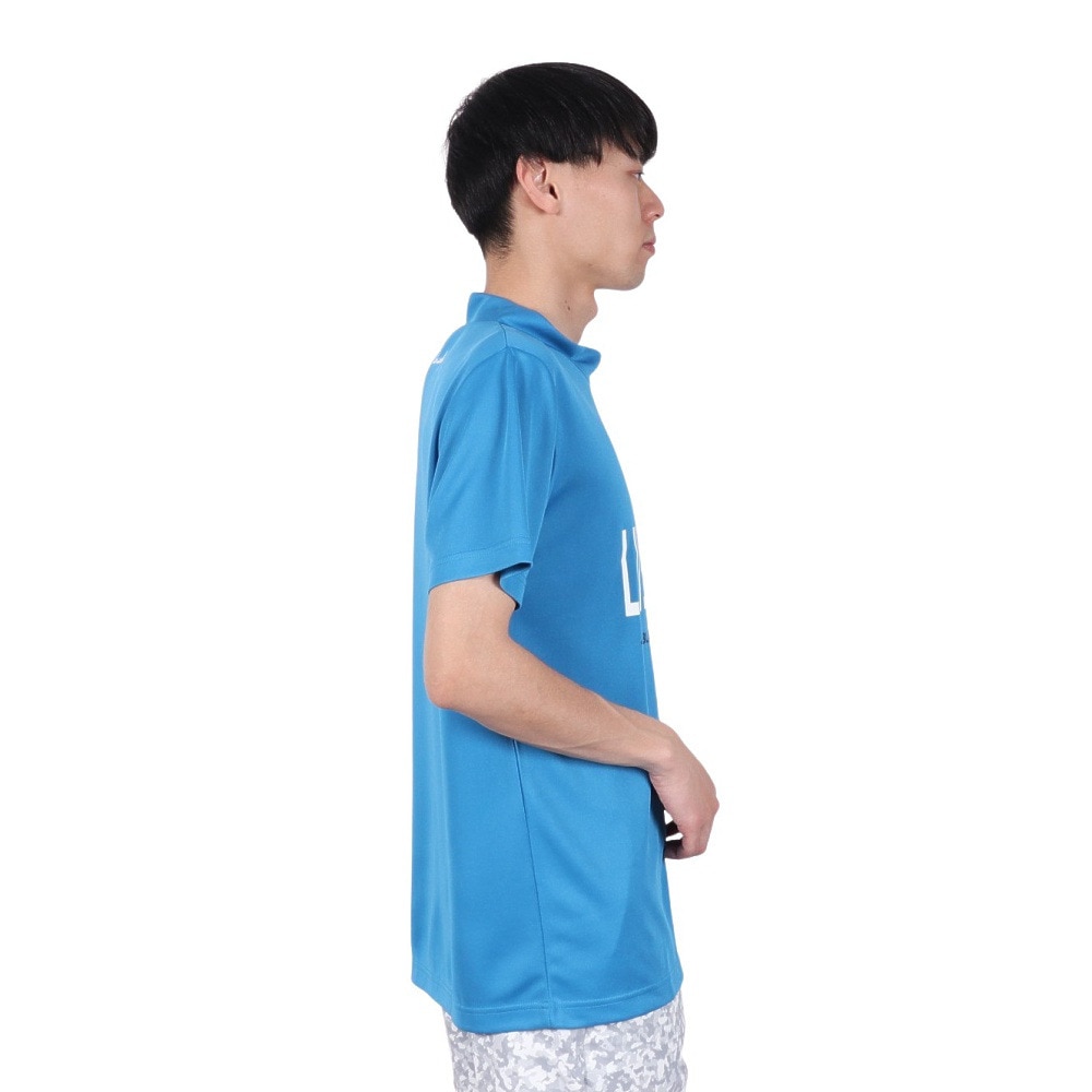 ブラッククローバー（Black Clover）（メンズ）ゴルフウェア 吸水速乾 半袖 LIVELUCKY ハイネックTシャツ BA5RTG02 BLU