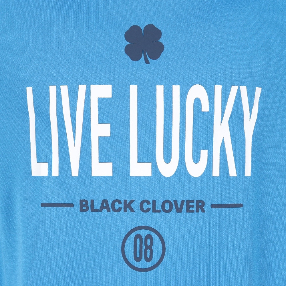 ブラッククローバー（Black Clover）（メンズ）ゴルフウェア 吸水速乾 半袖 LIVELUCKY ハイネックTシャツ BA5RTG02 BLU