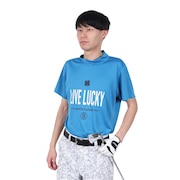 (メンズ)ゴルフ モックネック 半袖 LIVELUCKY ハイネックTシャツ BA5RTG02