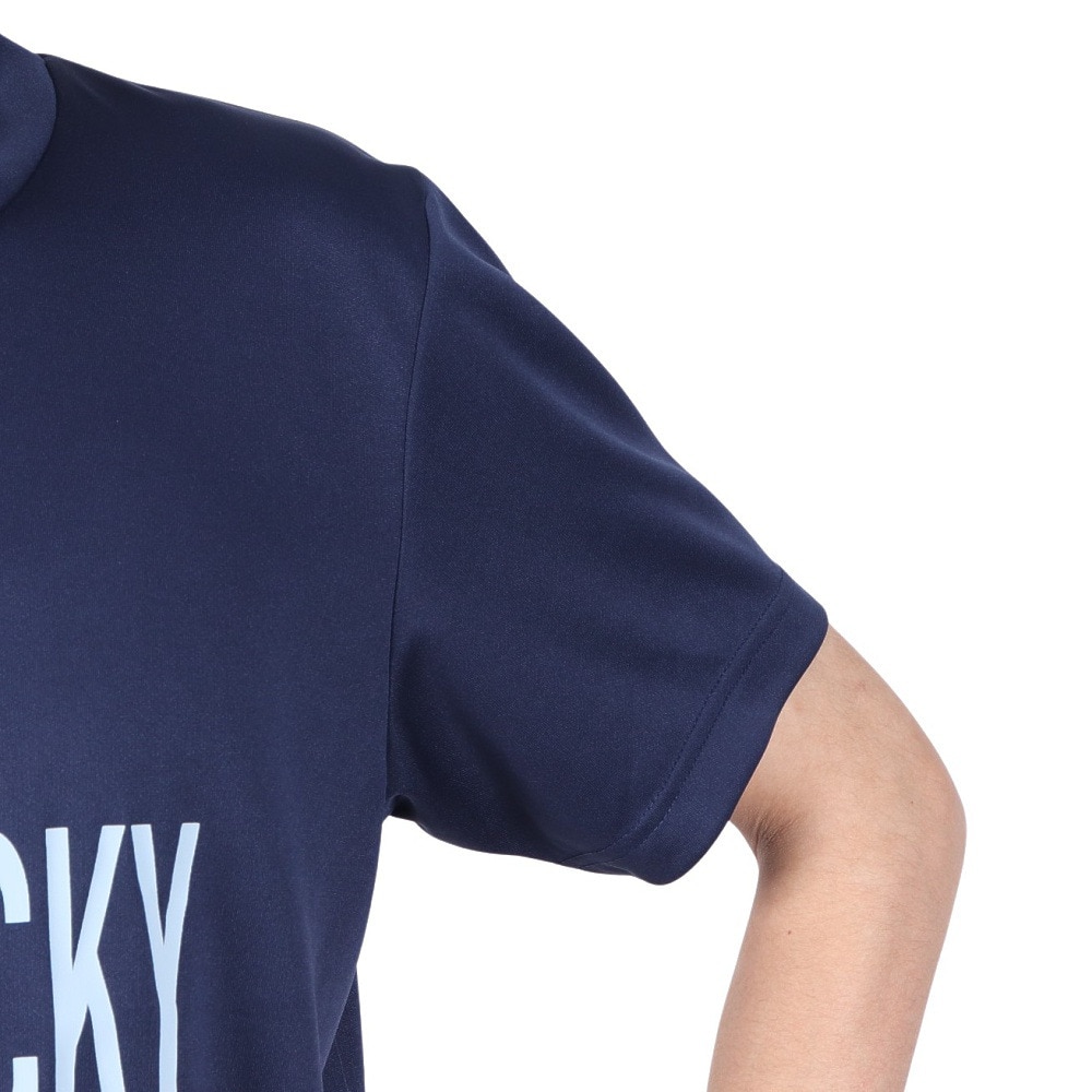 ブラッククローバー（Black Clover）（メンズ）ゴルフウェア 吸水速乾 半袖 LIVELUCKY ハイネックTシャツ BA5RTG02 NVY