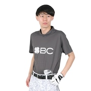 (メンズ)モックネック ゴルフ 半袖 ビッグロゴ ハイネックTシャツ BA5RTG03