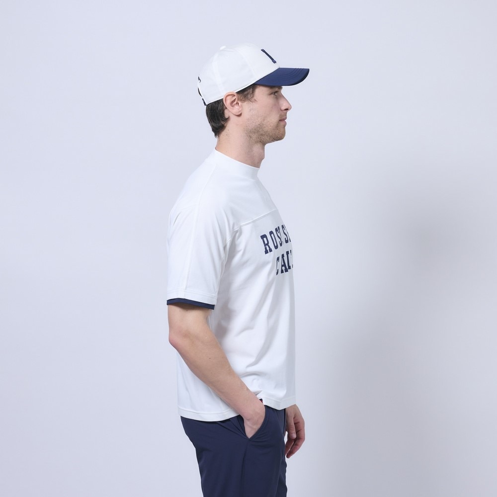 ROSASEN（メンズ）モックネック ゴルフ 半袖 ソロナ天竺 半袖モックネックシャツ 044-23241-25SS-005