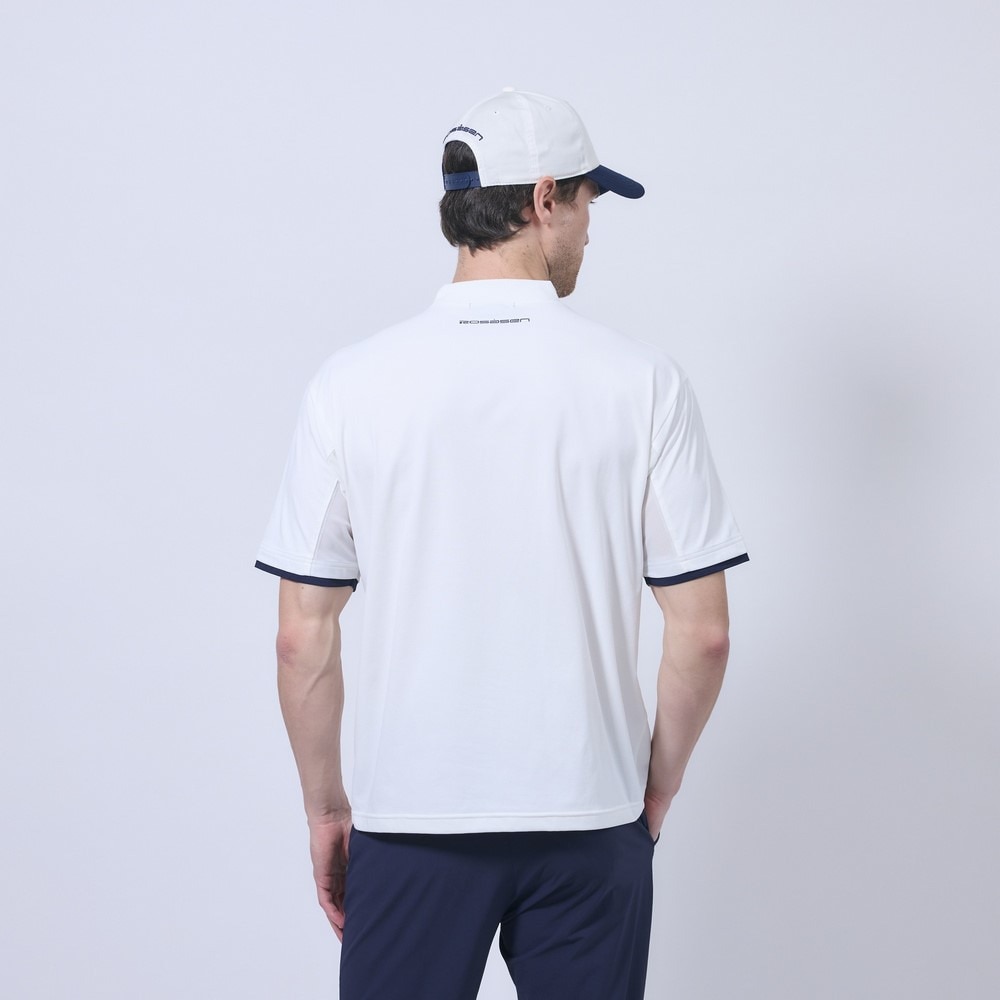 ROSASEN（メンズ）モックネック ゴルフ 半袖 ソロナ天竺 半袖モックネックシャツ 044-23241-25SS-005