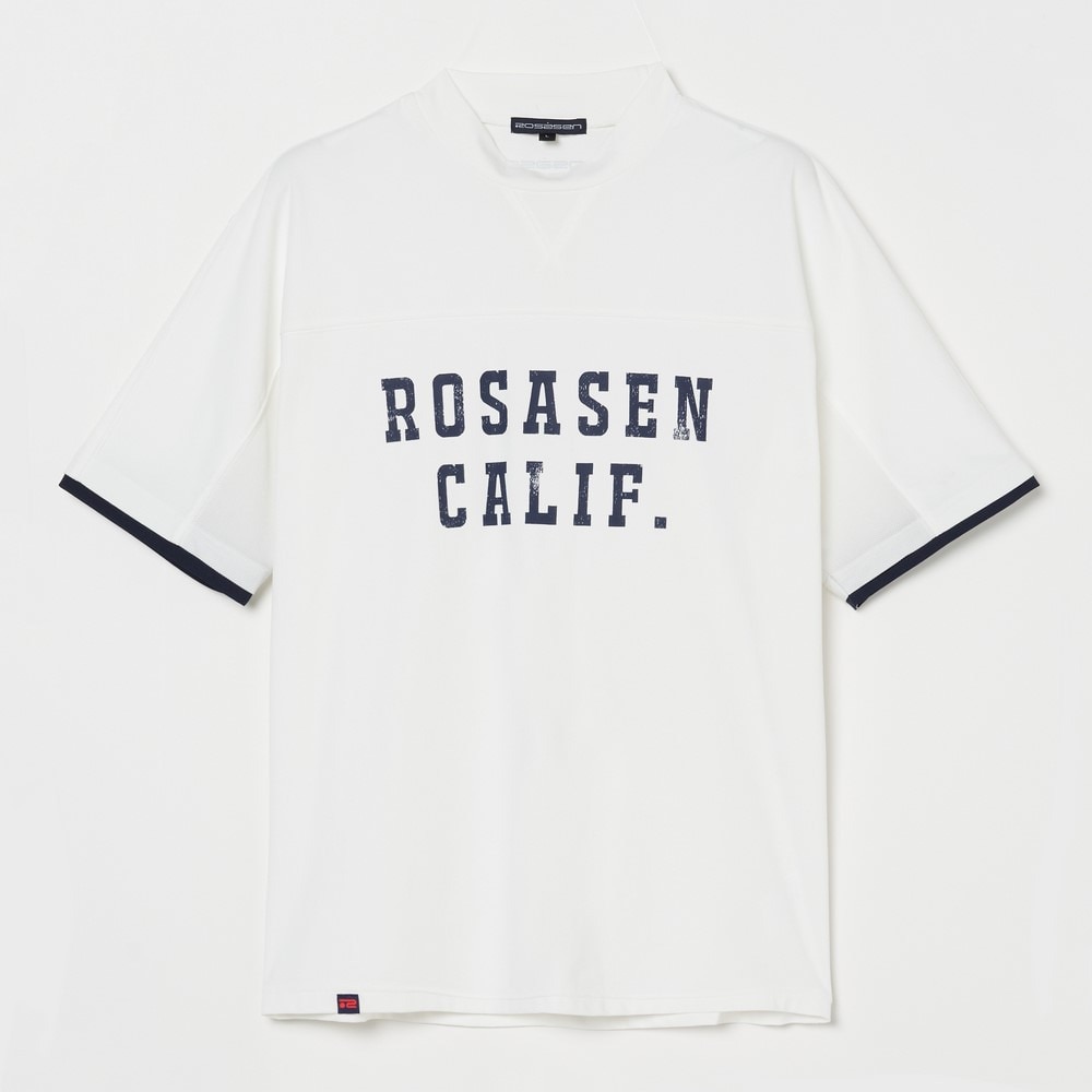 ROSASEN（メンズ）モックネック ゴルフ 半袖 ソロナ天竺 半袖モックネックシャツ 044-23241-25SS-005