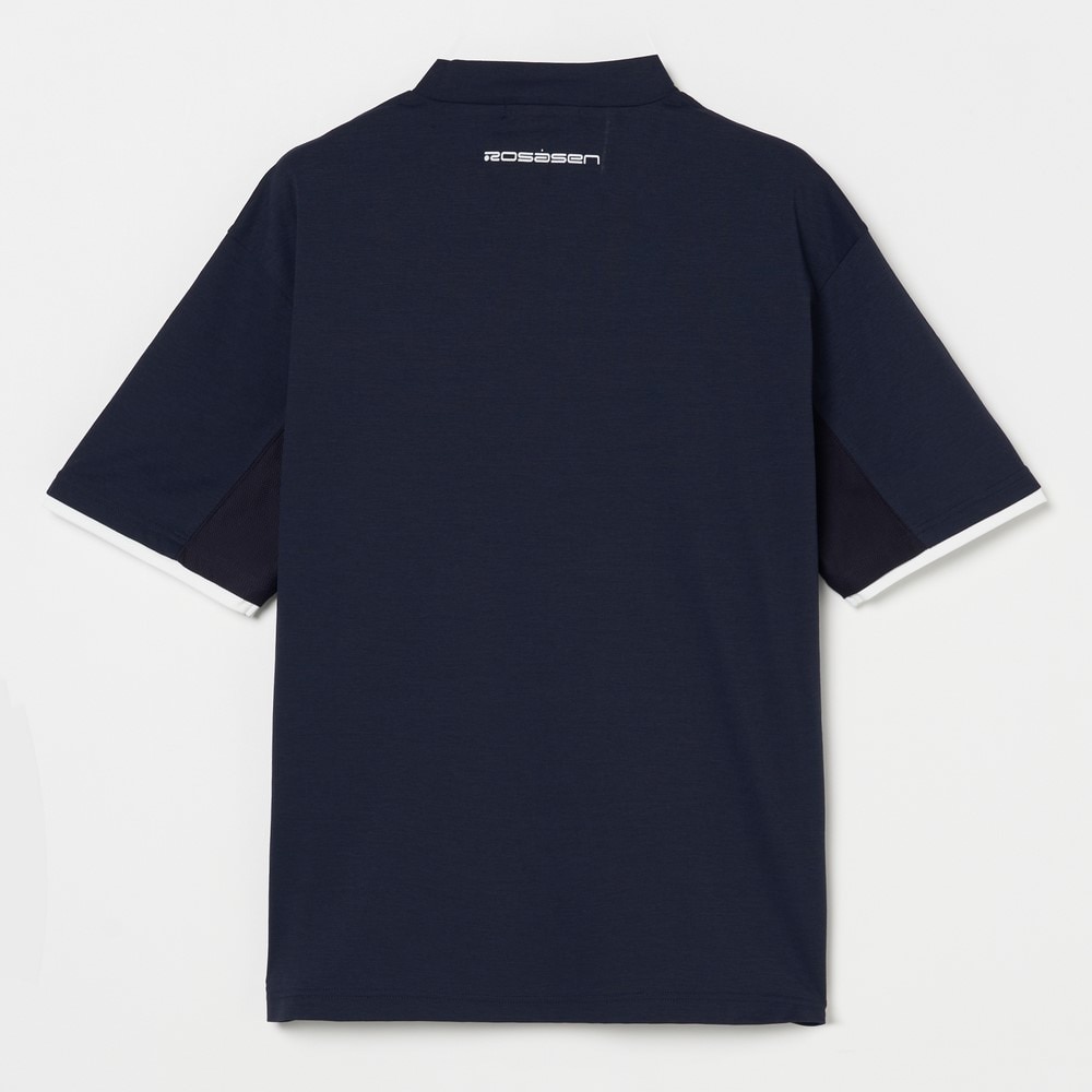 ROSASEN（メンズ）モックネック ゴルフ 半袖 ソロナ天竺 半袖モックネックシャツ 044-23241-25SS-098