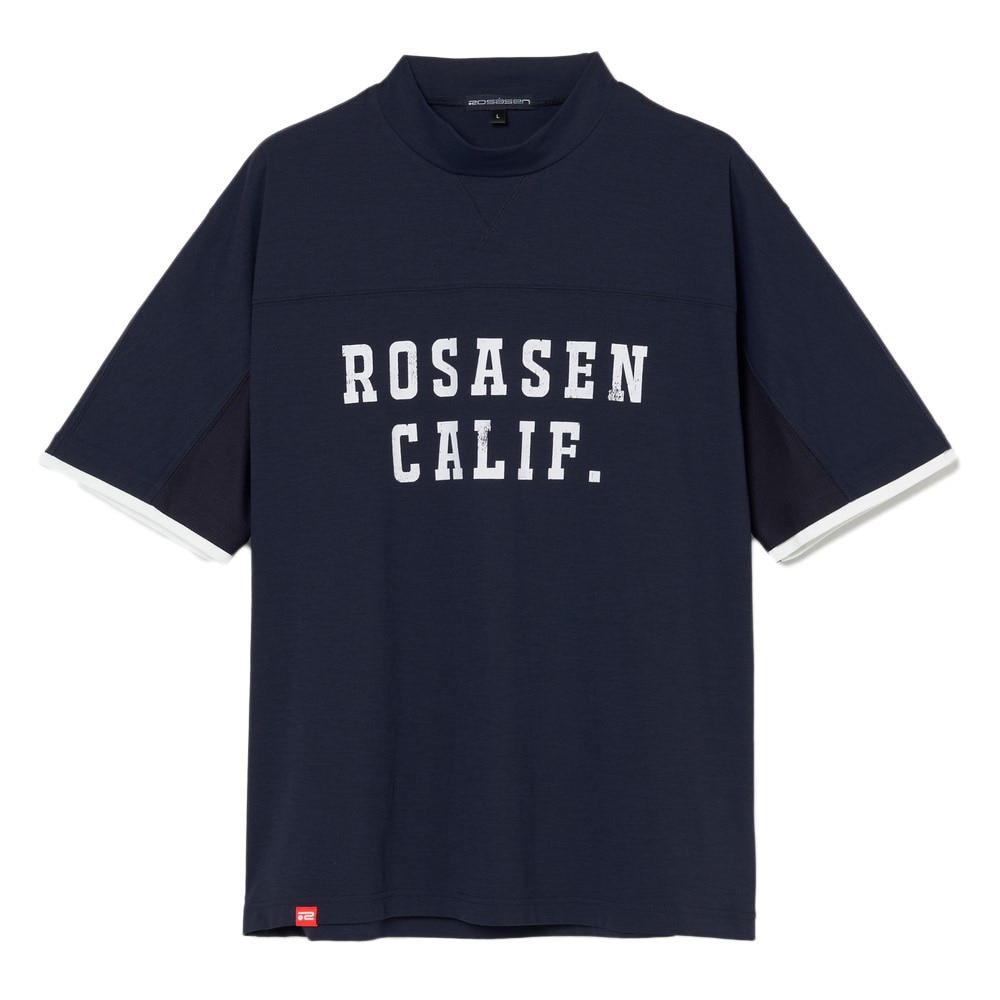ROSASEN（メンズ）モックネック ゴルフ 半袖 ソロナ天竺 半袖モックネックシャツ 044-23241-25SS-098