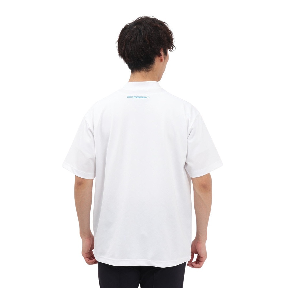 ROSASEN（メンズ）ゴルフウェア 吸水速乾 接触冷感 半袖 モックネック Tシャツ 044-23544-25SS-005