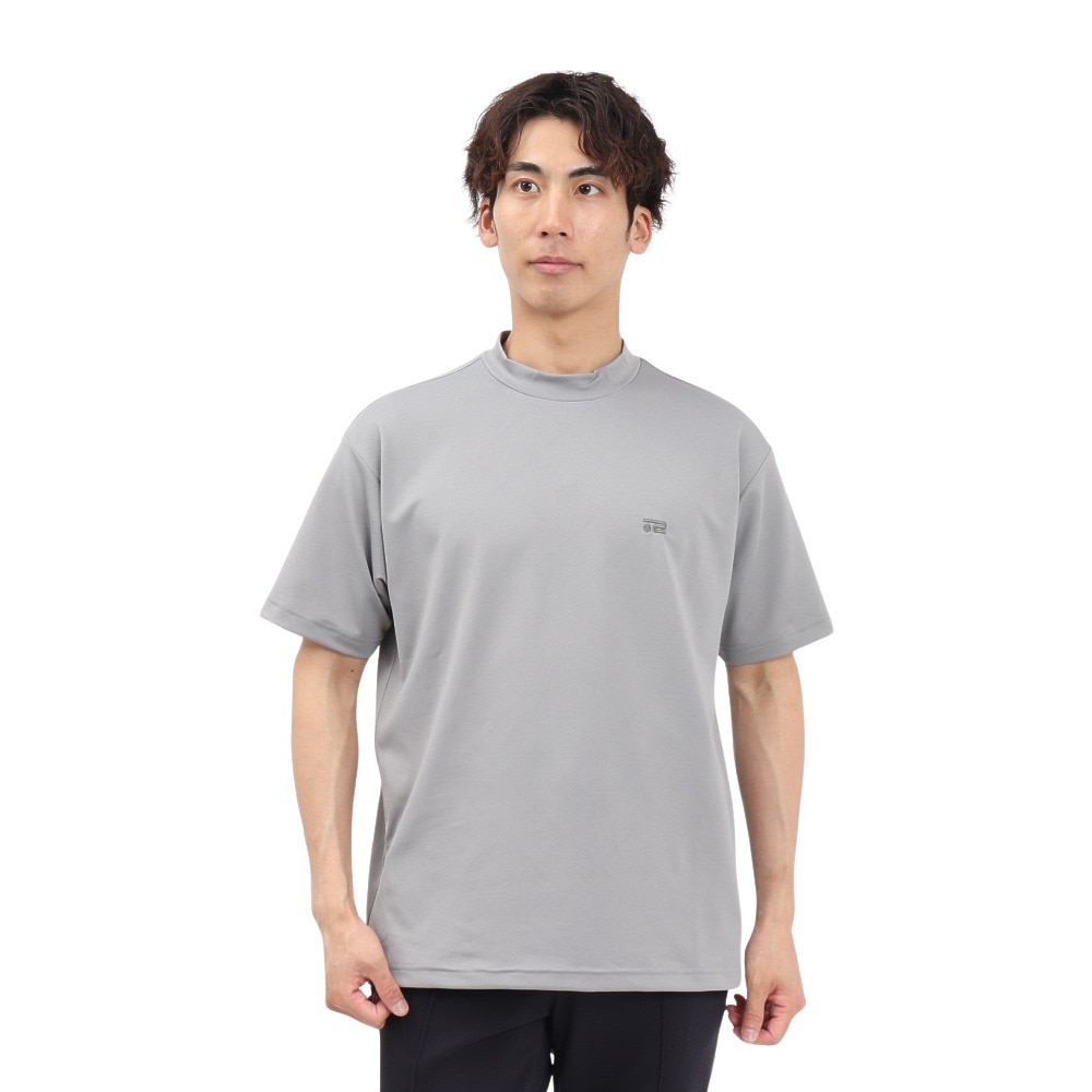 ROSASEN（メンズ）ゴルフウェア 吸水速乾 接触冷感 半袖 モックネック Tシャツ 044-23544-25SS-013