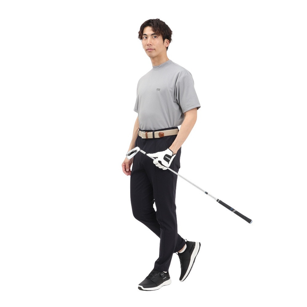 ROSASEN（メンズ）ゴルフウェア 吸水速乾 接触冷感 半袖 モックネック Tシャツ 044-23544-25SS-013
