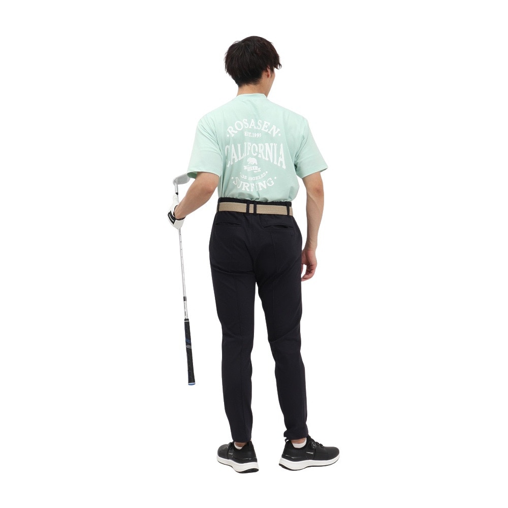 ROSASEN（メンズ）ゴルフウェア 吸水速乾 接触冷感 半袖 モックネック Tシャツ 044-23544-25SS-022