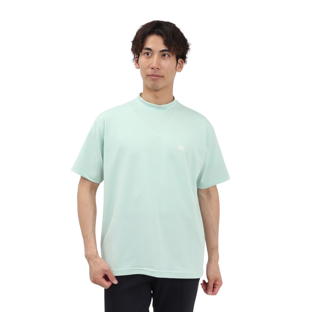 ROSASEN（メンズ）ゴルフウェア 吸水速乾 接触冷感 半袖 モックネック Tシャツ 044-23544-25SS-022