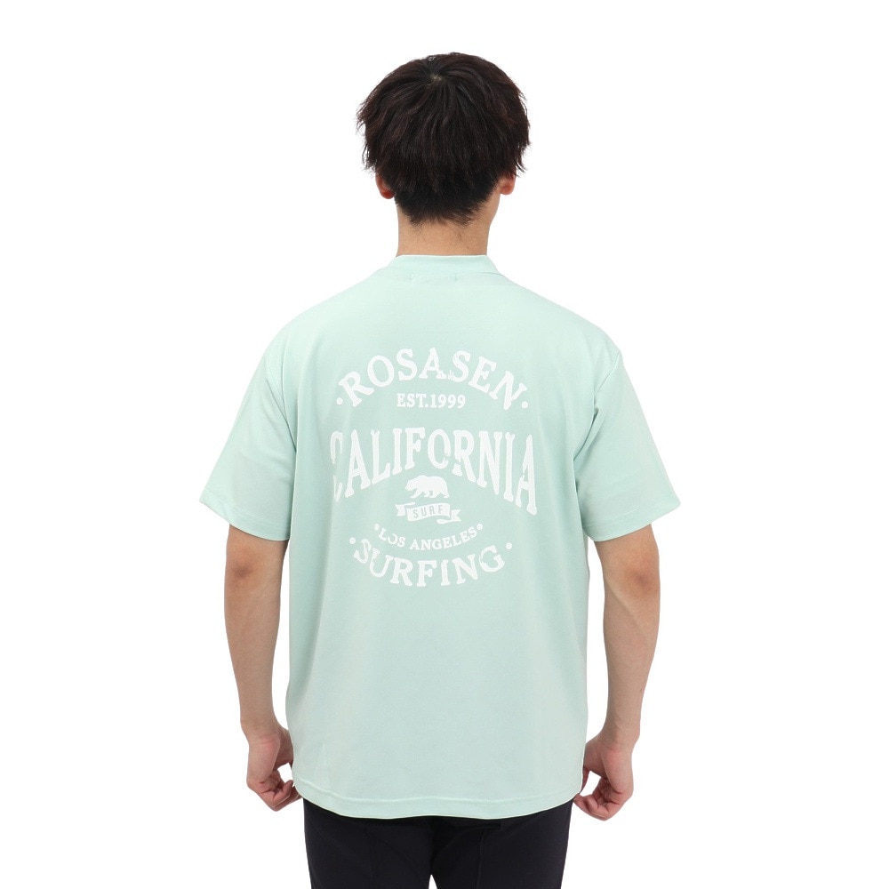 ROSASEN（メンズ）ゴルフウェア 吸水速乾 接触冷感 半袖 モックネック Tシャツ 044-23544-25SS-022
