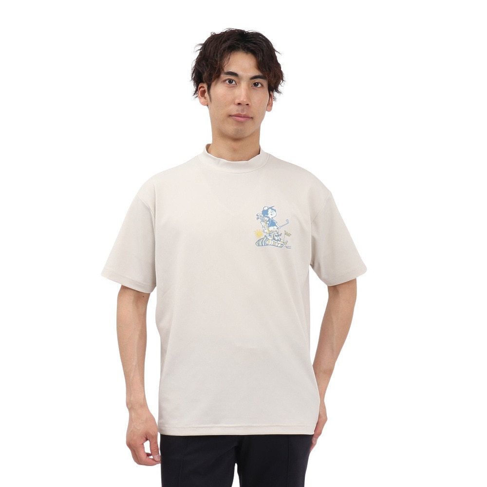 ROSASEN（メンズ）ゴルフウェア 吸水速乾 接触冷感 半袖 モックネック Tシャツ 044-23544-25SS-052