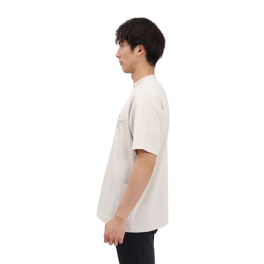ROSASEN（メンズ）ゴルフウェア 吸水速乾 接触冷感 半袖 モックネック Tシャツ 044-23544-25SS-052