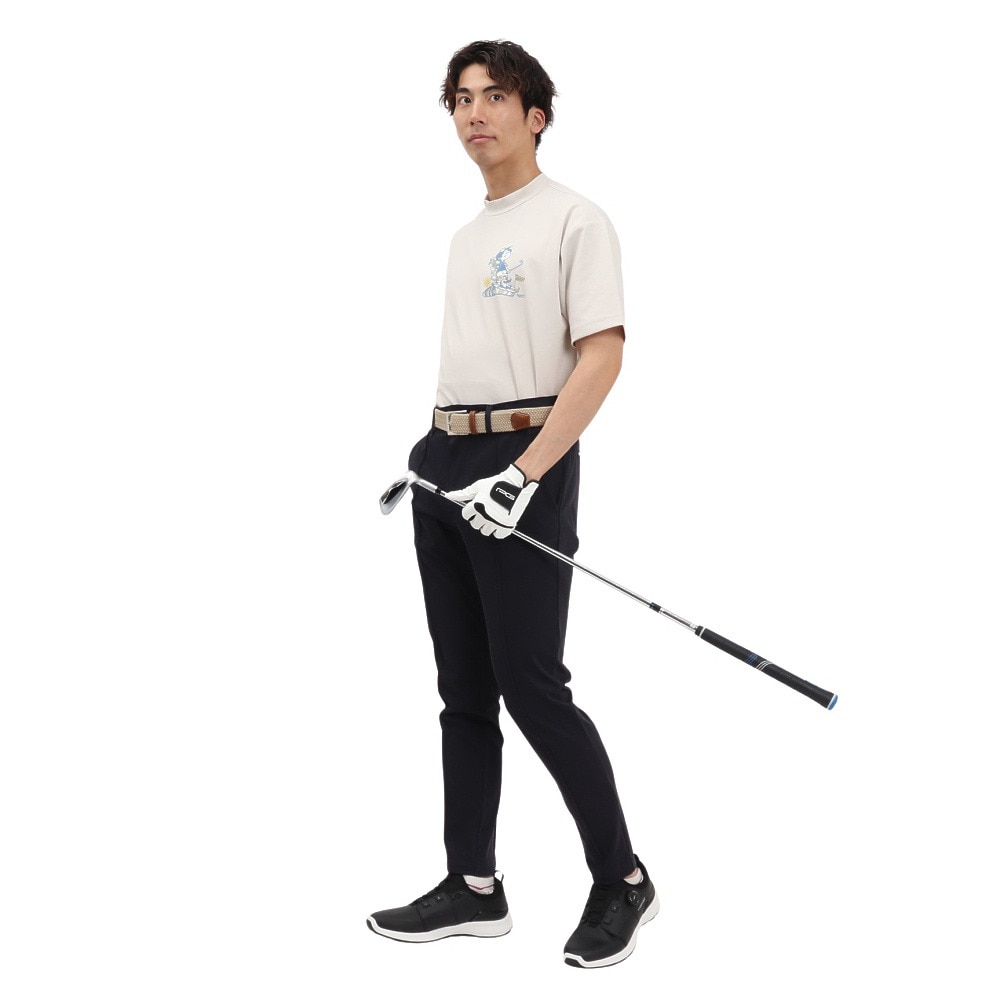 ROSASEN（メンズ）ゴルフウェア 吸水速乾 接触冷感 半袖 モックネック Tシャツ 044-23544-25SS-052