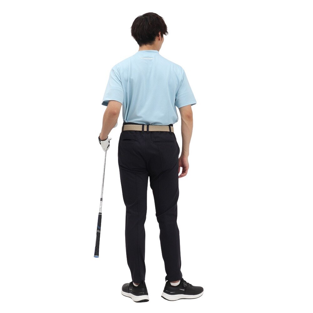ROSASEN（メンズ）ゴルフウェア 吸水速乾 接触冷感 半袖 モックネック Tシャツ 044-23544-25SS-091