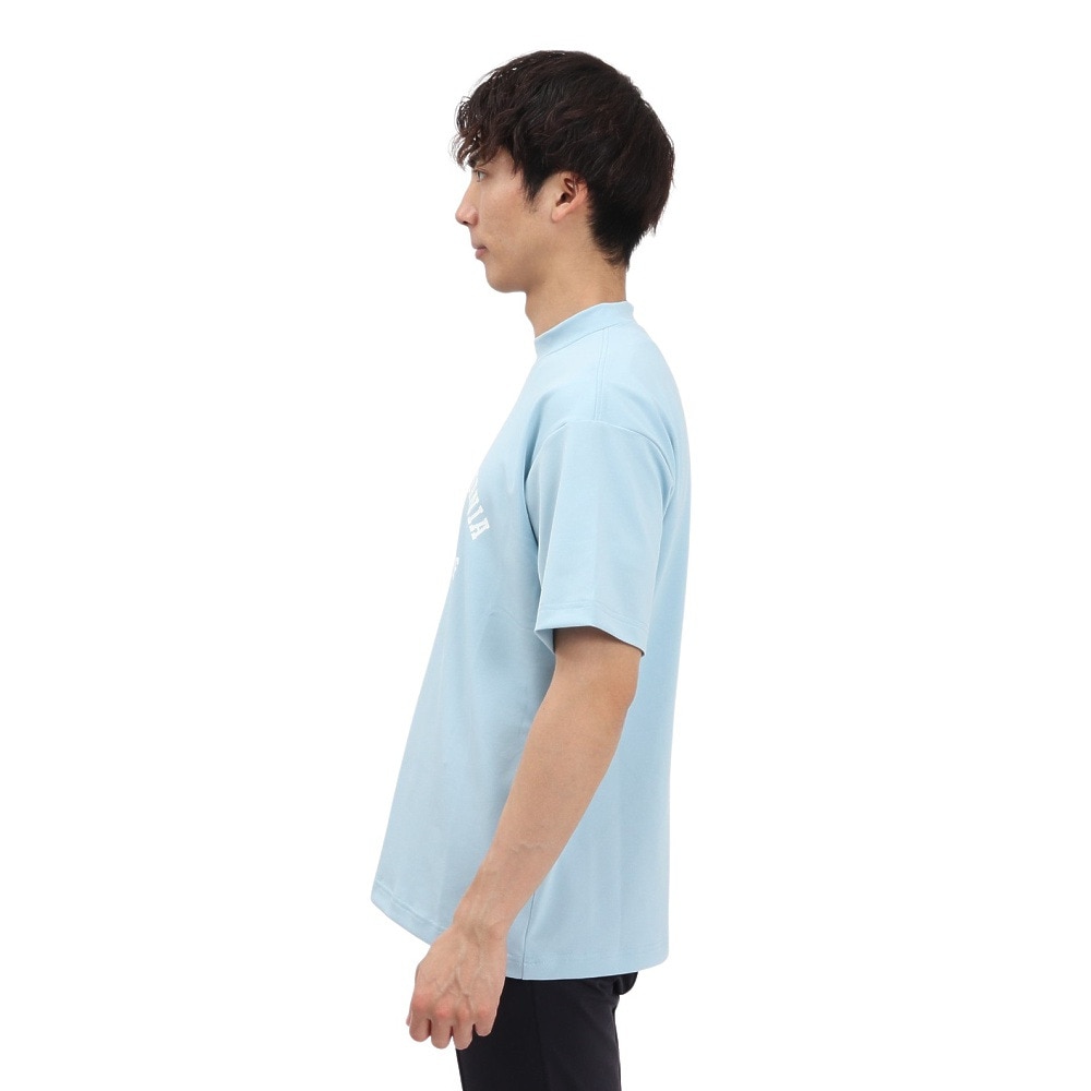 ROSASEN（メンズ）ゴルフウェア 吸水速乾 接触冷感 半袖 モックネック Tシャツ 044-23544-25SS-091