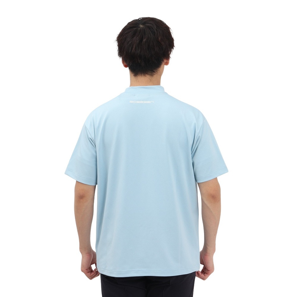 ROSASEN（メンズ）ゴルフウェア 吸水速乾 接触冷感 半袖 モックネック Tシャツ 044-23544-25SS-091