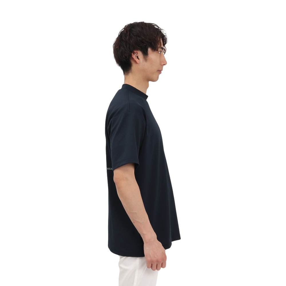 ROSASEN（メンズ）ゴルフウェア 吸水速乾 接触冷感 半袖 モックネック Tシャツ 044-23544-25SS-098