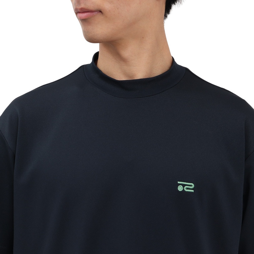 ROSASEN（メンズ）ゴルフウェア 吸水速乾 接触冷感 半袖 モックネック Tシャツ 044-23544-25SS-098