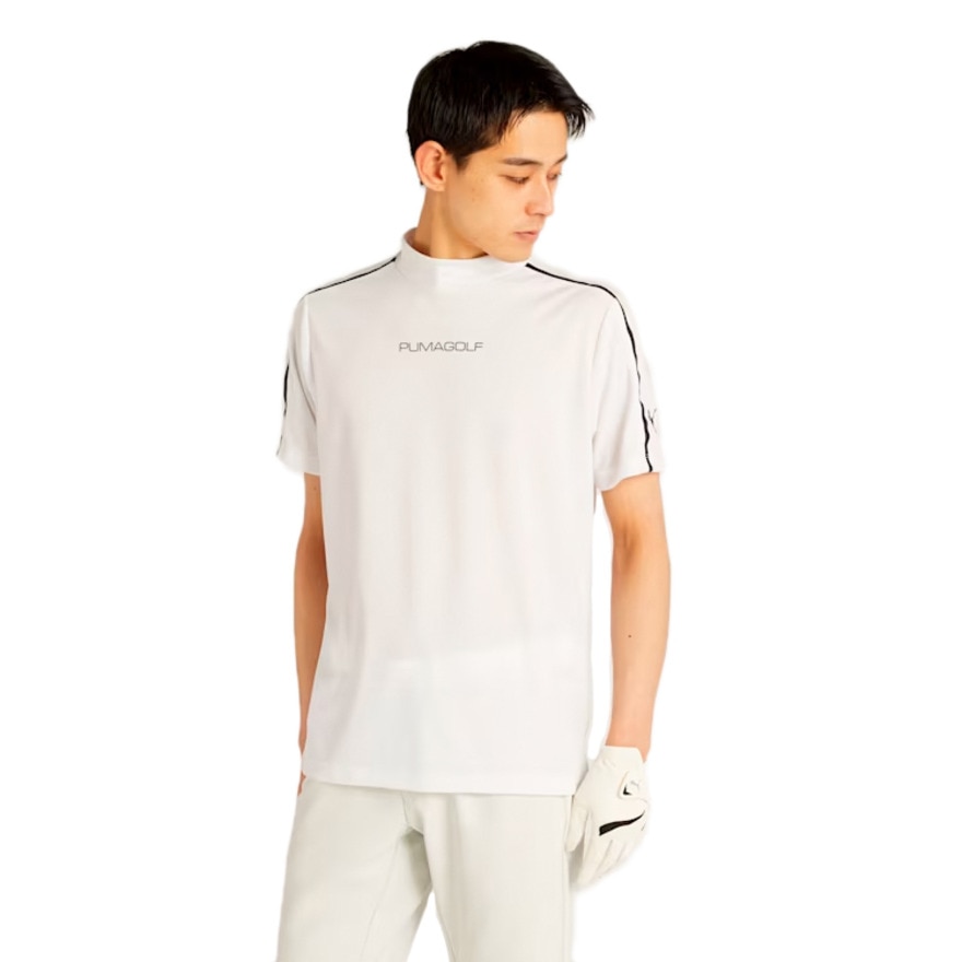 プーマ（PUMA）（メンズ）ゴルフウェア SB ライン スリーブ 半袖 モックネックシャツ 633322-03
