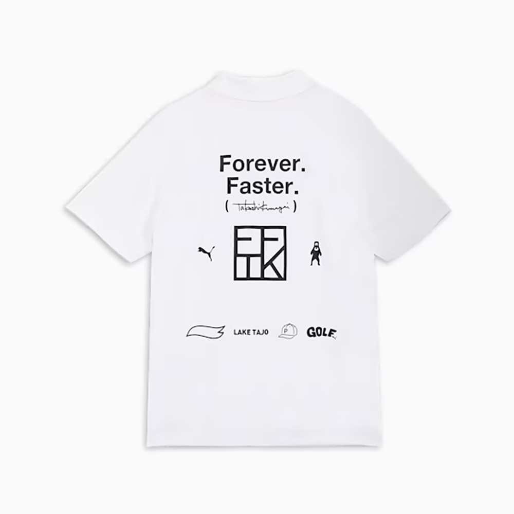 プーマ（PUMA）（メンズ）ゴルフ PUMA x FFTK ビッグ レーベル モックネック 半袖 ポロシャツ 633662-03