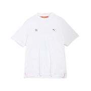 (メンズ)ゴルフ PUMA x FFTK ビッグ レーベル モックネック 半袖 ポロシャツ 633662-03
