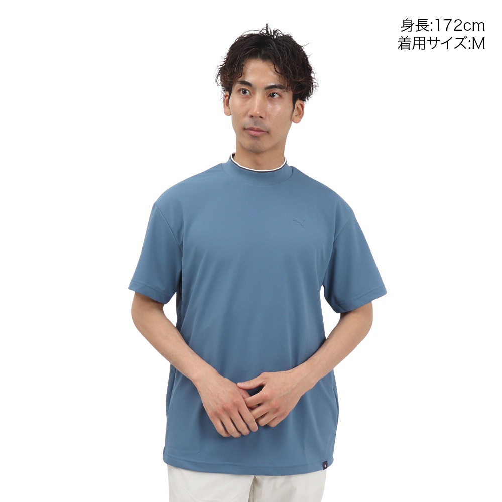 プーマ（PUMA）（メンズ）ゴルフウェア 吸汗速乾 半袖 モックネックシャツ 635493-02