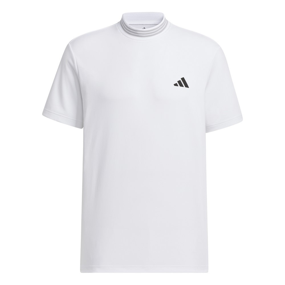 アディダス（adidas）（メンズ）ゴルフウェア スリーストライプス モックネック 半袖シャツ KVH10-JE7128W