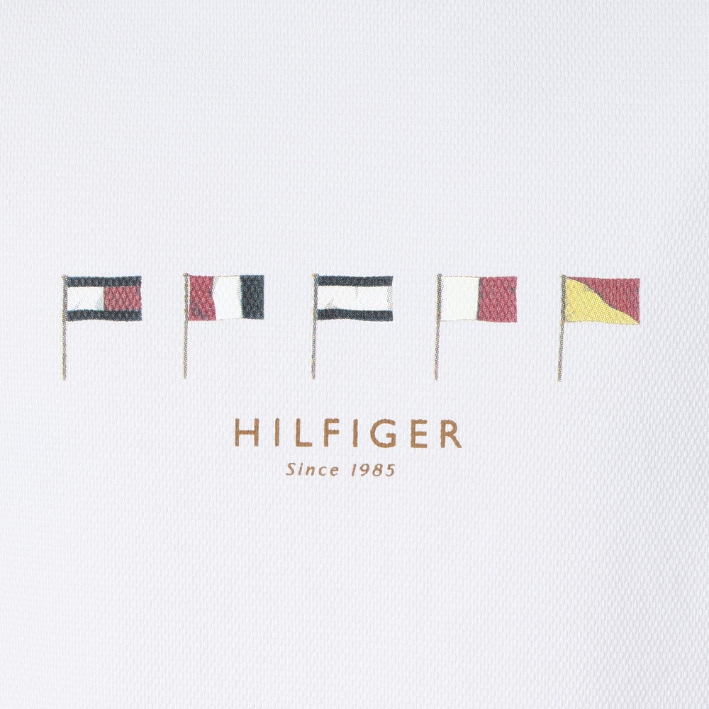 トミー ヒルフィガー ゴルフ（TOMMY HILFIGER GOLF）（メンズ）ゴルフウェア 吸水速乾 マルチフラッグ モックネック半袖 シャツ THMA503-WHT