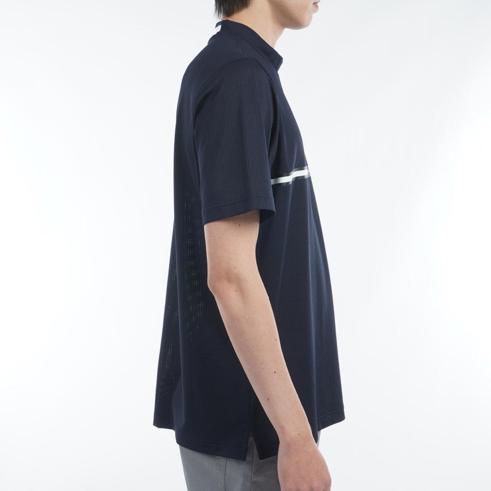 トミー ヒルフィガー ゴルフ（TOMMY HILFIGER GOLF）（メンズ）ゴルフウェア 吸水速乾 抗菌防臭 HILFIGER 半袖モックネックシャツ THMA527-NVY