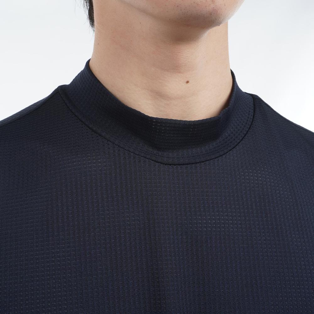 トミー ヒルフィガー ゴルフ（TOMMY HILFIGER GOLF）（メンズ）ゴルフウェア 吸水速乾 抗菌防臭 HILFIGER 半袖モックネックシャツ THMA527-NVY