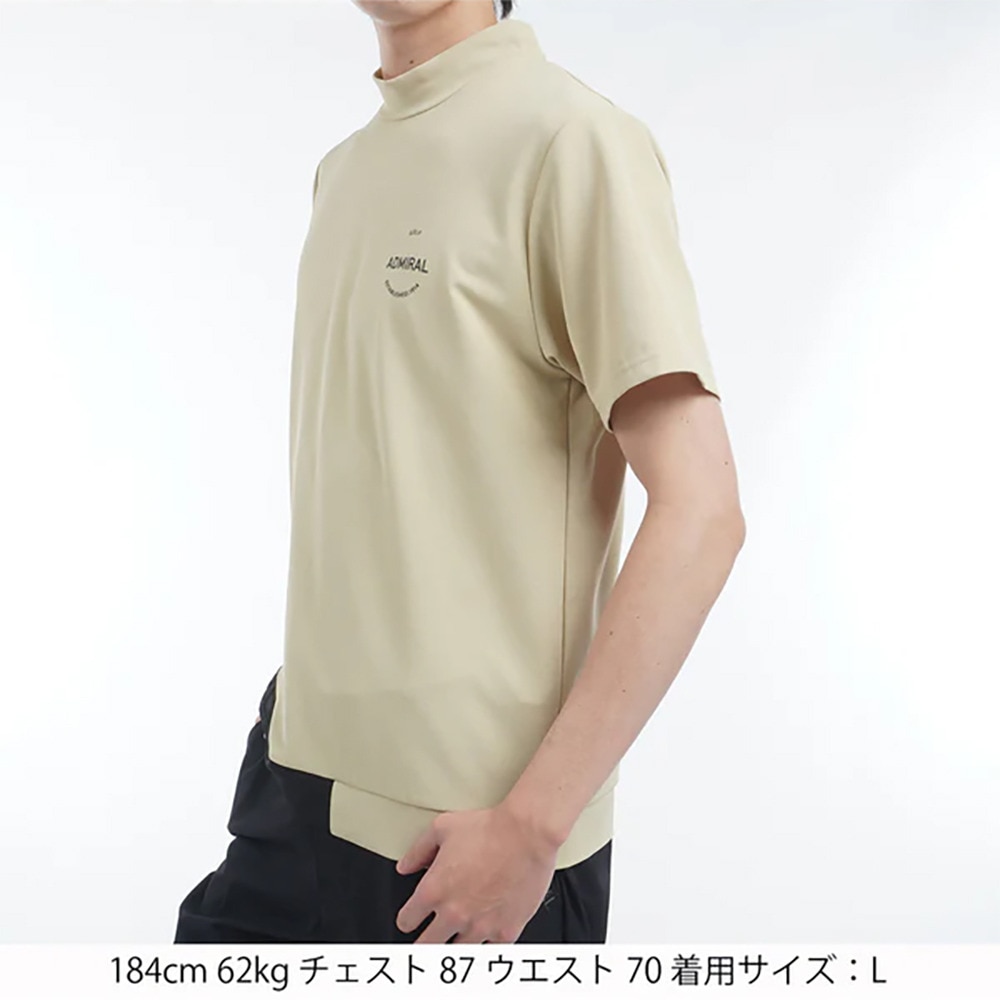 アドミラル ゴルフ（Admiral GOLF）（メンズ）モックネック ゴルフ 半袖 ミニワッフル モックネックシャツ ADMA507-SND