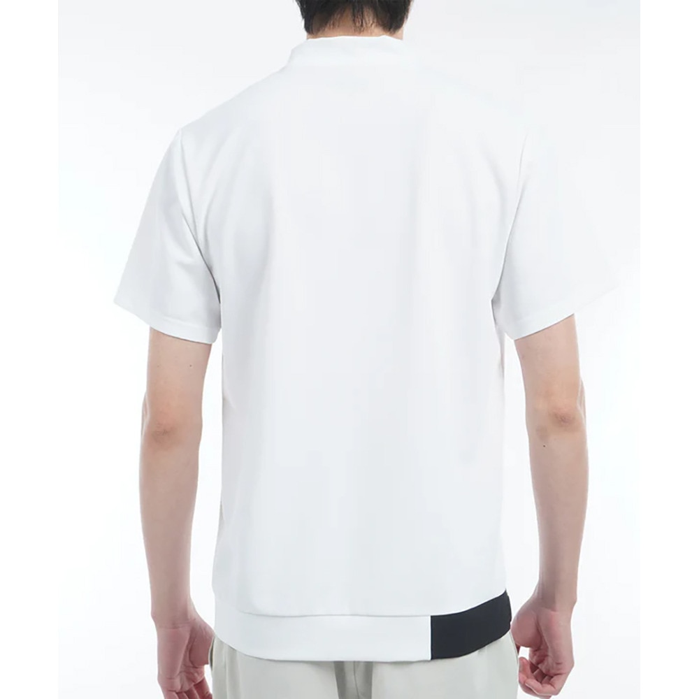 アドミラル ゴルフ（Admiral GOLF）（メンズ）ゴルフウェア 半袖 ミニワッフル モックネックシャツ ADMA507-WHT