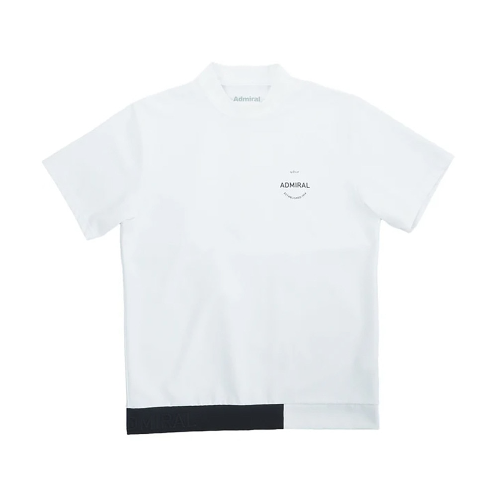 アドミラル ゴルフ（Admiral GOLF）（メンズ）ゴルフウェア 半袖 ミニワッフル モックネックシャツ ADMA507-WHT