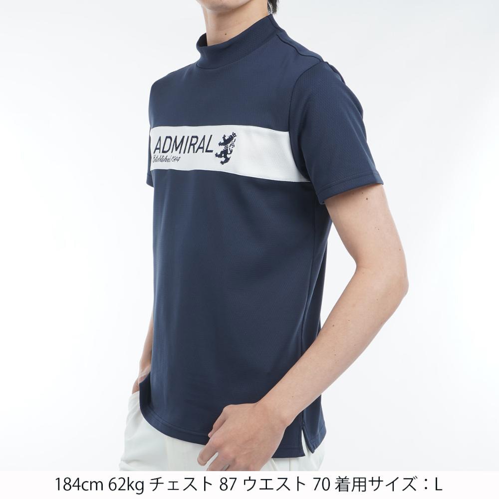 アドミラル ゴルフ（Admiral GOLF）（メンズ）ゴルフウェア 吸水速乾 CARAT 半袖モックネックシャツ ADMA534-NVY