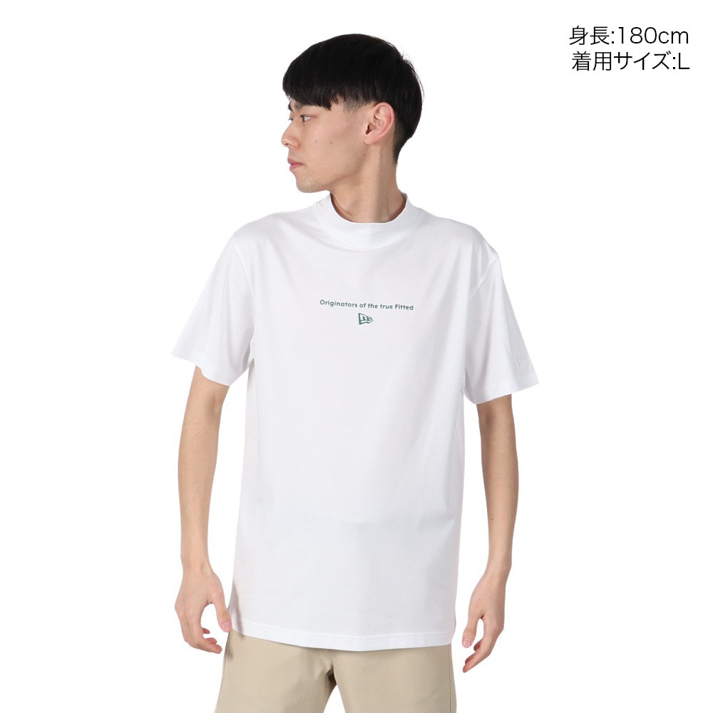 ニューエラ（NEW ERA）（メンズ、レディース）ゴルフウェア 吸汗速乾 抗菌 半袖 ミッドネック 鹿の子 Tシャツ Circle OOTTF 14391497