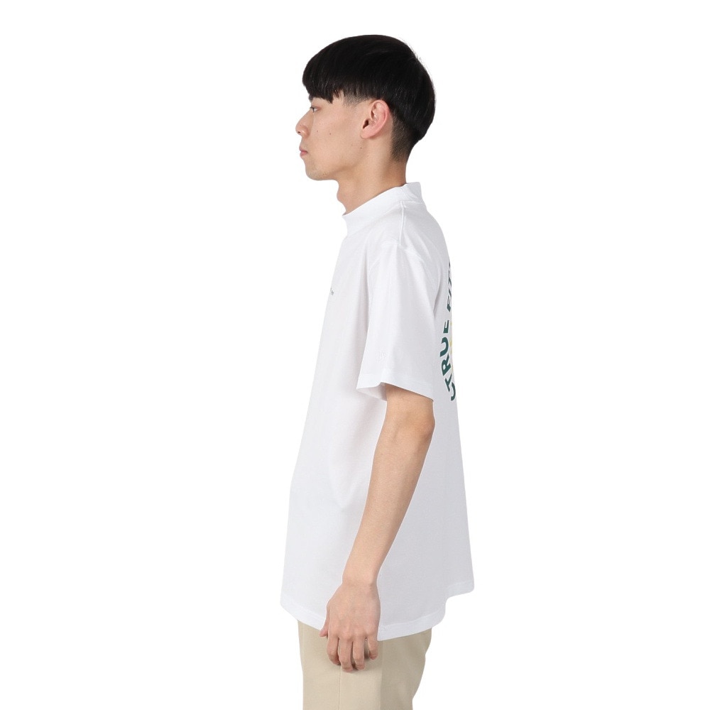 ニューエラ（NEW ERA）（メンズ、レディース）ゴルフウェア 吸汗速乾 抗菌 半袖 ミッドネック 鹿の子 Tシャツ Circle OOTTF 14391497