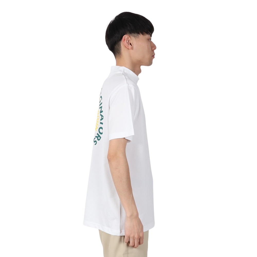 ニューエラ（NEW ERA）（メンズ、レディース）ゴルフウェア 吸汗速乾 抗菌 半袖 ミッドネック 鹿の子 Tシャツ Circle OOTTF 14391497