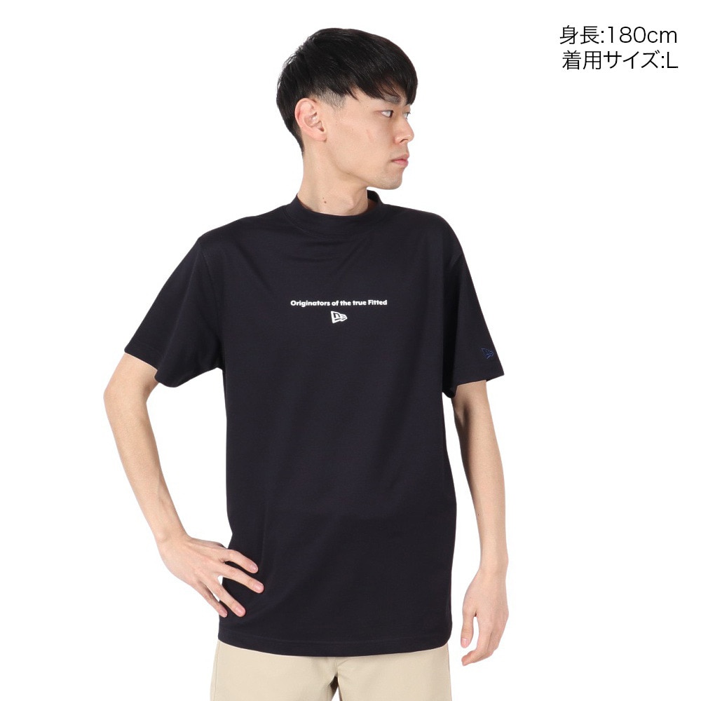 ニューエラ（NEW ERA）（メンズ、レディース）ゴルフウェア 吸汗速乾 抗菌 半袖 ミッドネック 鹿の子 Tシャツ Circle OOTTF 14391498