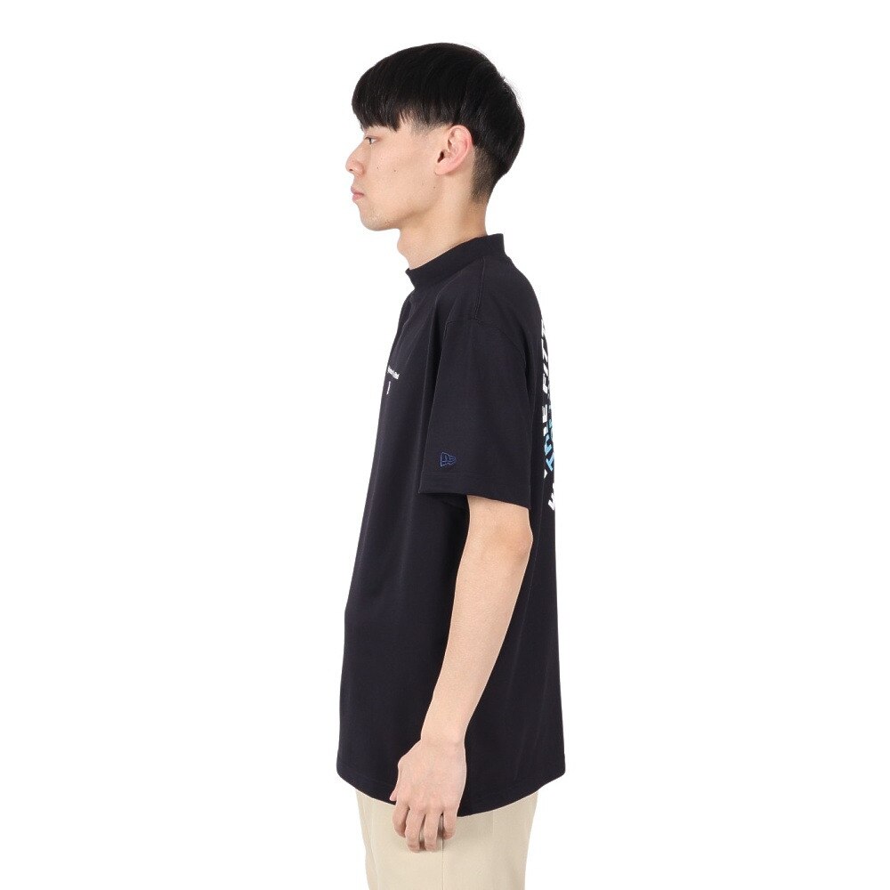 ニューエラ（NEW ERA）（メンズ、レディース）ゴルフウェア 吸汗速乾 抗菌 半袖 ミッドネック 鹿の子 Tシャツ Circle OOTTF 14391498