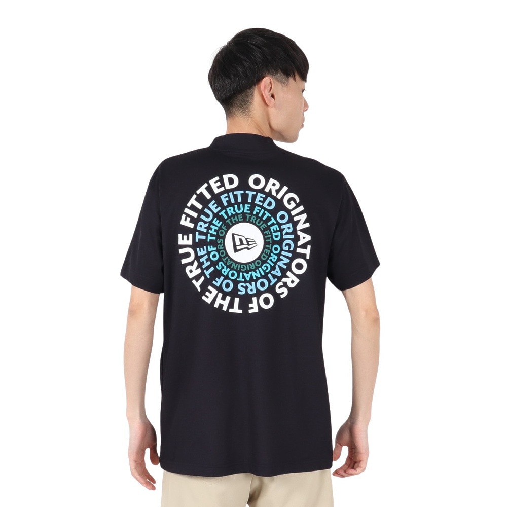 ニューエラ（NEW ERA）（メンズ、レディース）ゴルフウェア 吸汗速乾 抗菌 半袖 ミッドネック 鹿の子 Tシャツ Circle OOTTF 14391498