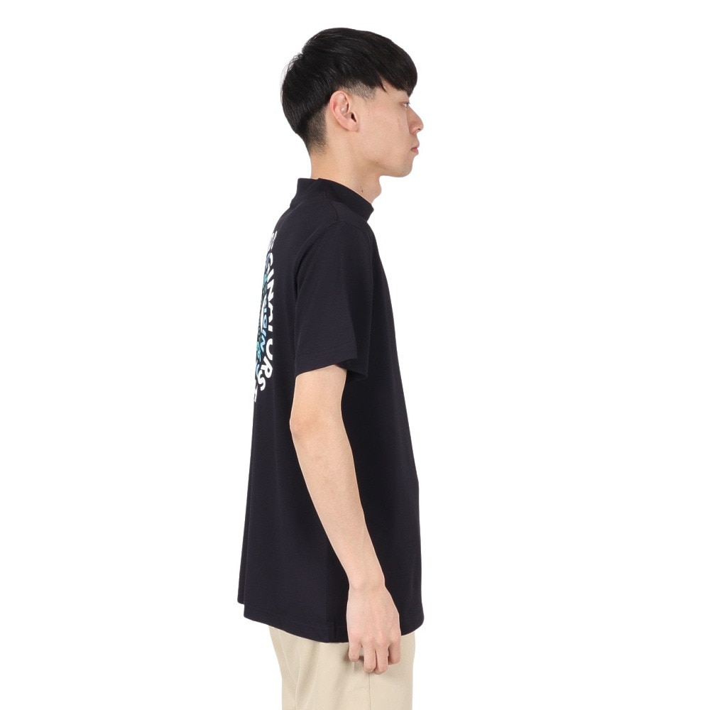 ニューエラ（NEW ERA）（メンズ、レディース）ゴルフウェア 吸汗速乾 抗菌 半袖 ミッドネック 鹿の子 Tシャツ Circle OOTTF 14391498