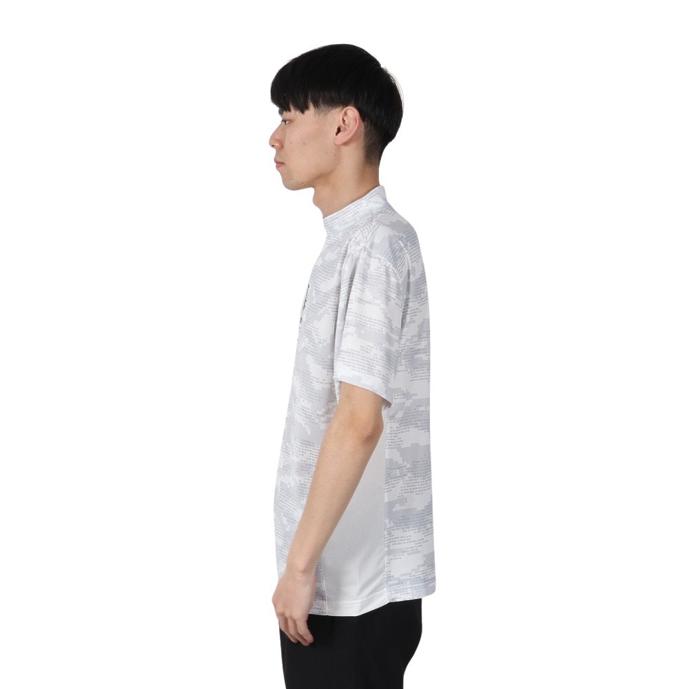ニューエラ（NEW ERA）（メンズ、レディース）ゴルフウェア 吸汗速乾 抗菌 半袖 ミッドネック 鹿の子 Tシャツ Digital Camo 14391500