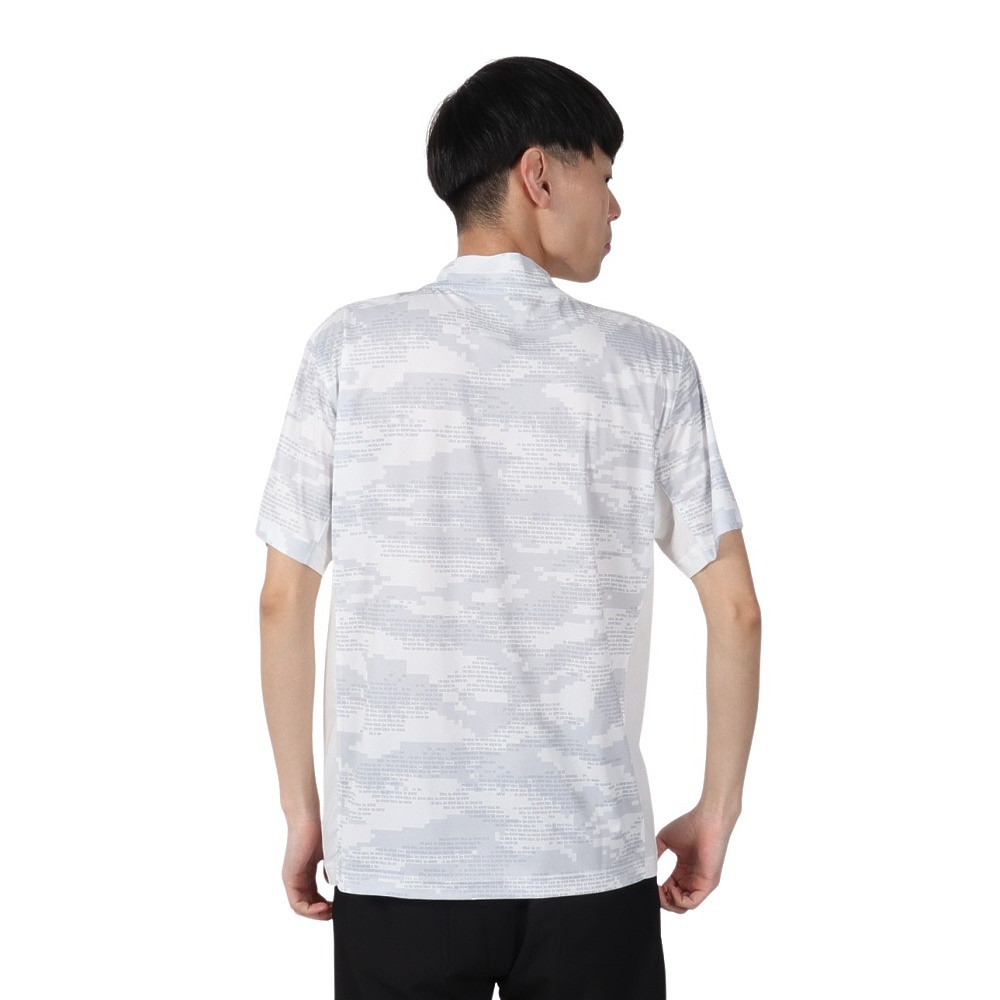 ニューエラ（NEW ERA）（メンズ、レディース）ゴルフウェア 吸汗速乾 抗菌 半袖 ミッドネック 鹿の子 Tシャツ Digital Camo 14391500