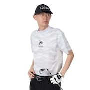(メンズ、レディース)ゴルフウェア 吸汗速乾 抗菌 半袖 ミッドネック 鹿の子 Tシャツ Digital Camo 14391500 14391501